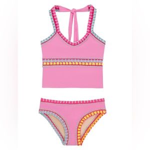 Luxury Pilyq Pink Kids Swim Set